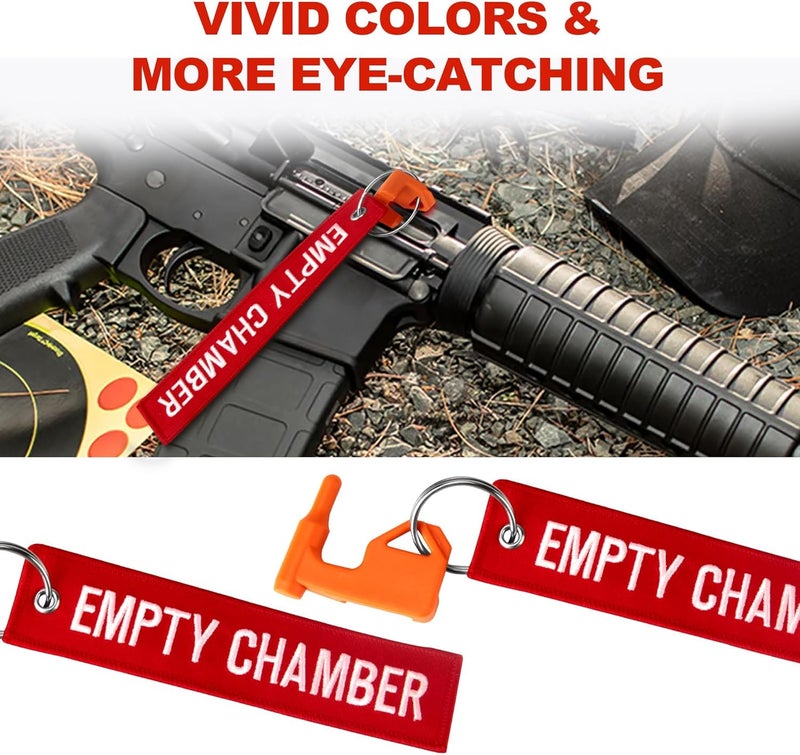 JAGASOL Chamber Flag, Safety Flag for Rifle, Handguns, Shotgun, and Pistol, 6 Chamber Flags with 6 Bright Orange Tags, Universal Compatibility Empty Chamber Indicators, Empty Chamber - Image 4